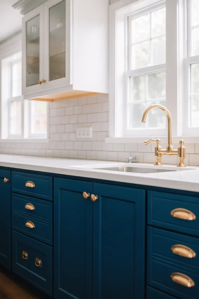 2-Dark Navy Modern Kitchen Cabinets