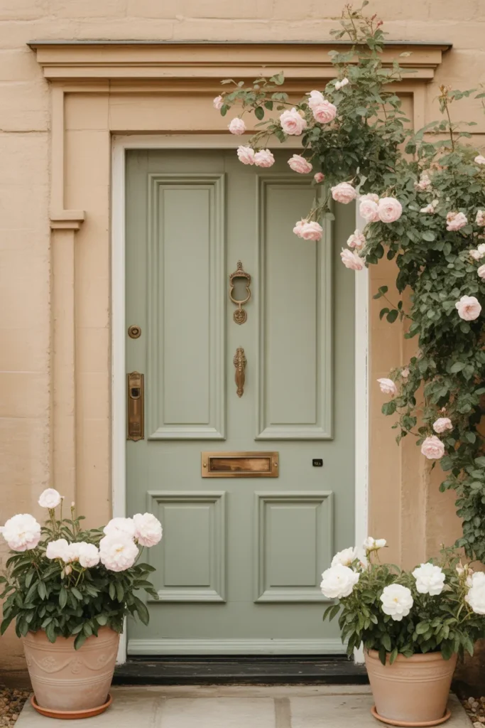 2-Sage Green Front Door Exterior