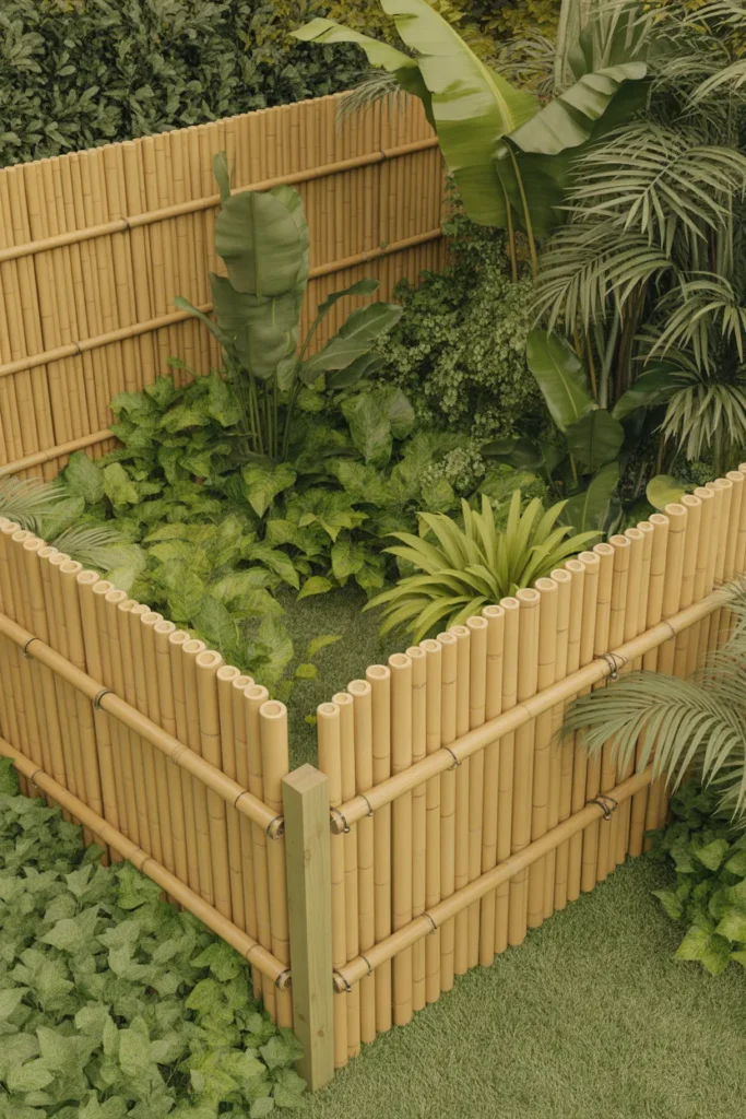 3-DIY Bamboo Privacy Fence