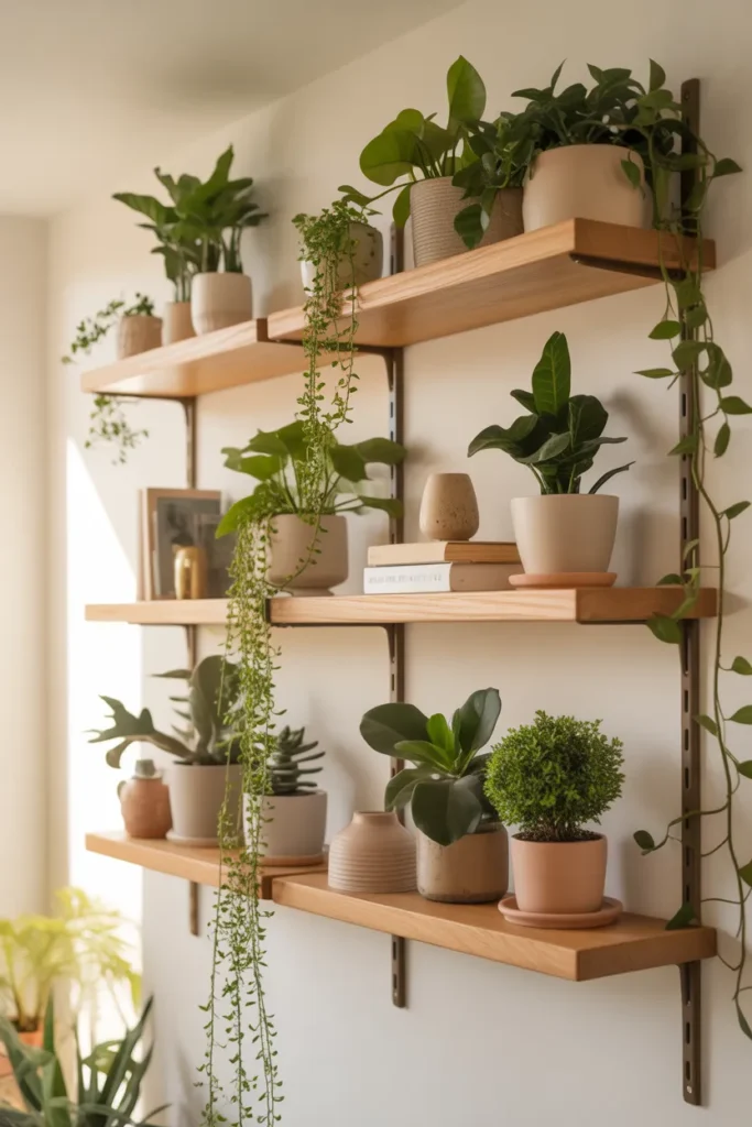 3-Floating Shelf Plant Wall