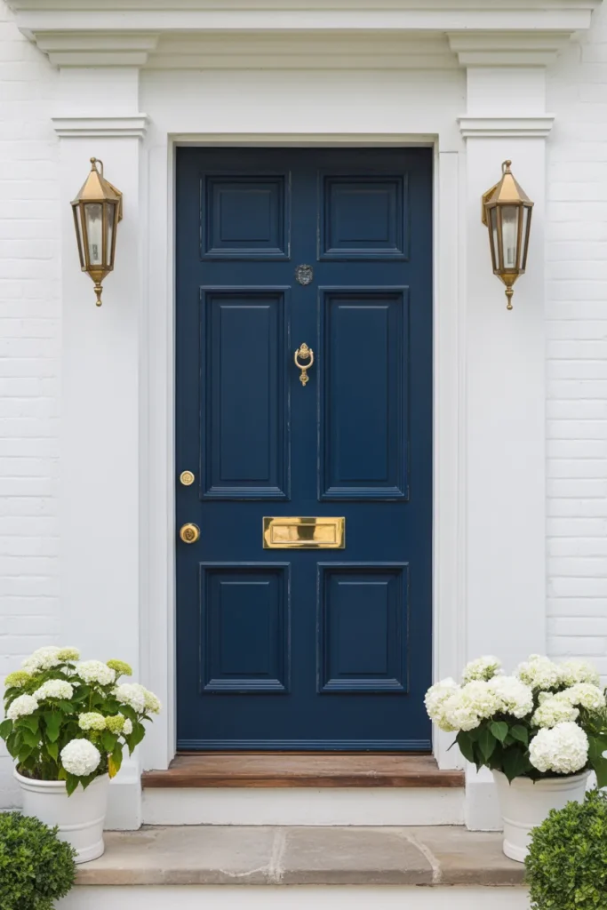3-Navy Blue Front Door Exterior
