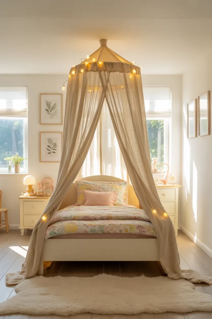 4-Small Girls Bedroom with Canopy