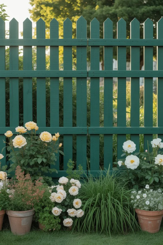 5-DIY Painted Privacy Fence