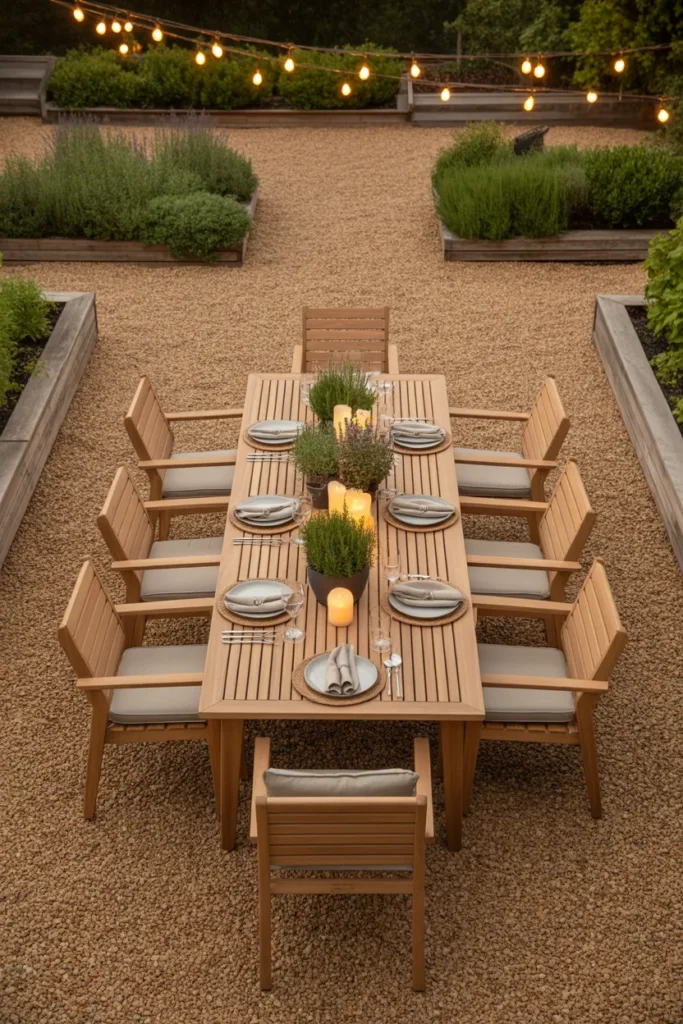 5-Gravel Patio with Outdoor Dining Area