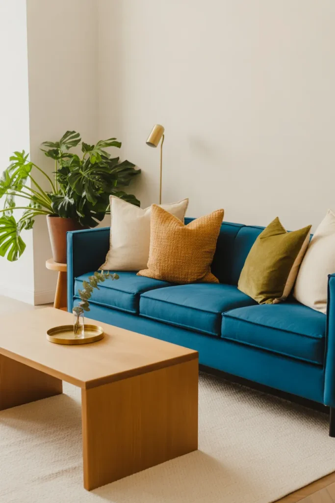 5-Teal Blue Sofa Living Room