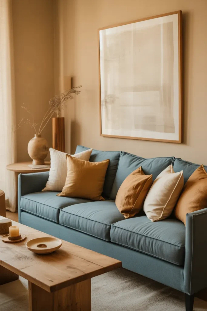 6-Blue Sofa with Neutral Walls