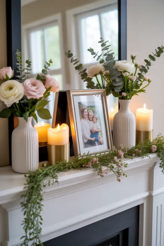 6-Mother's Day Mantel Decoration