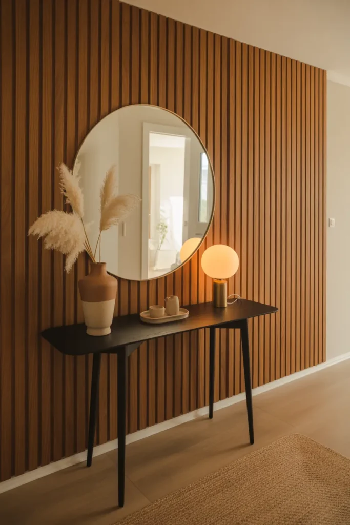 7-Fluted Wall Panels in Entryway