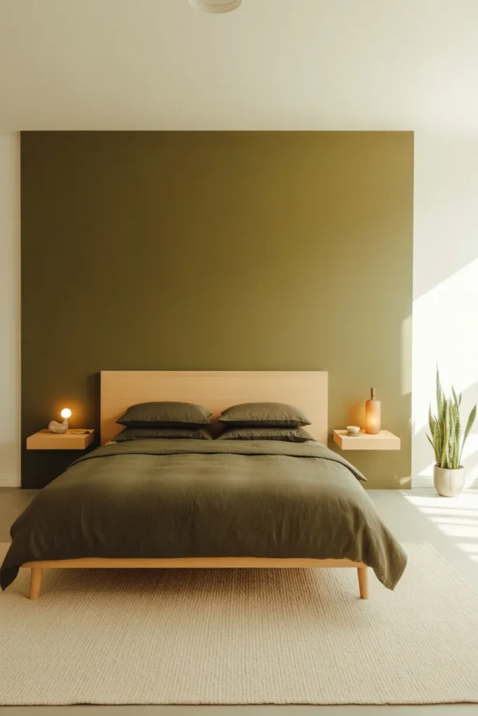 7-Olive Green Scandi Bedroom