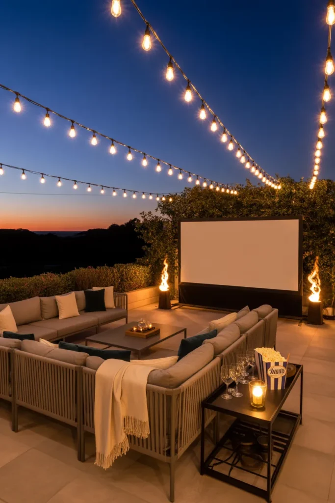 8-Outdoor Garden Cinema Lounge