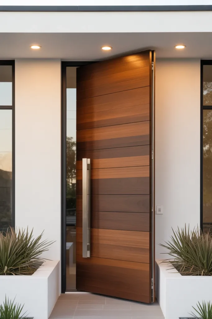 9-Modern Pivot Front Door Exterior