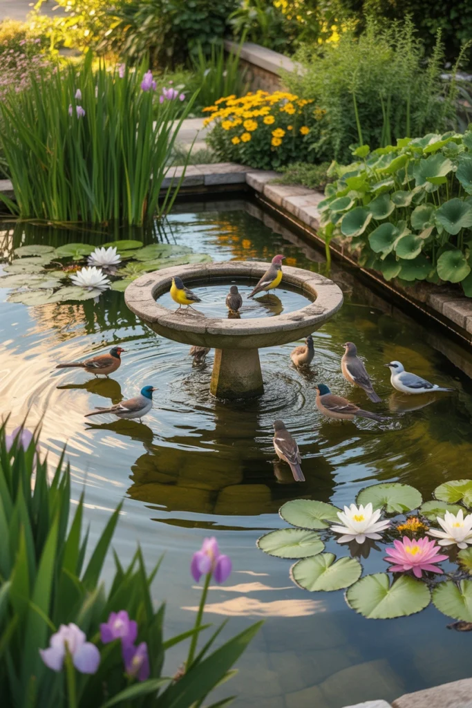 bird bath garden ideas