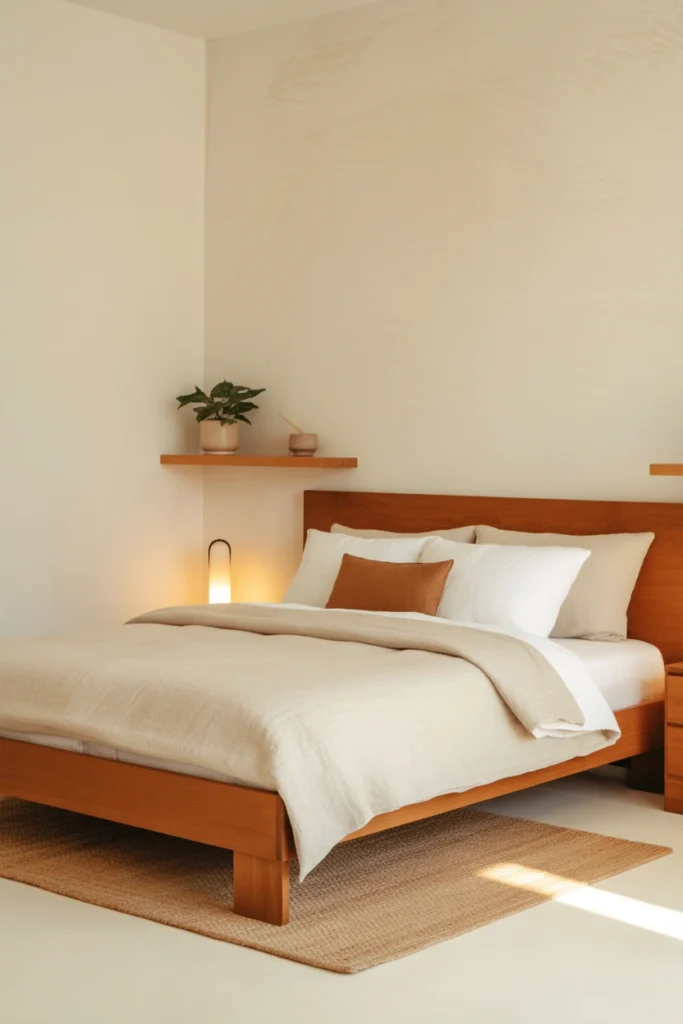 modern brown cozy bedroom