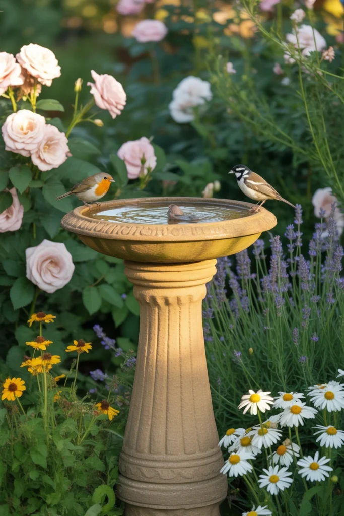 bird bath garden ideas
