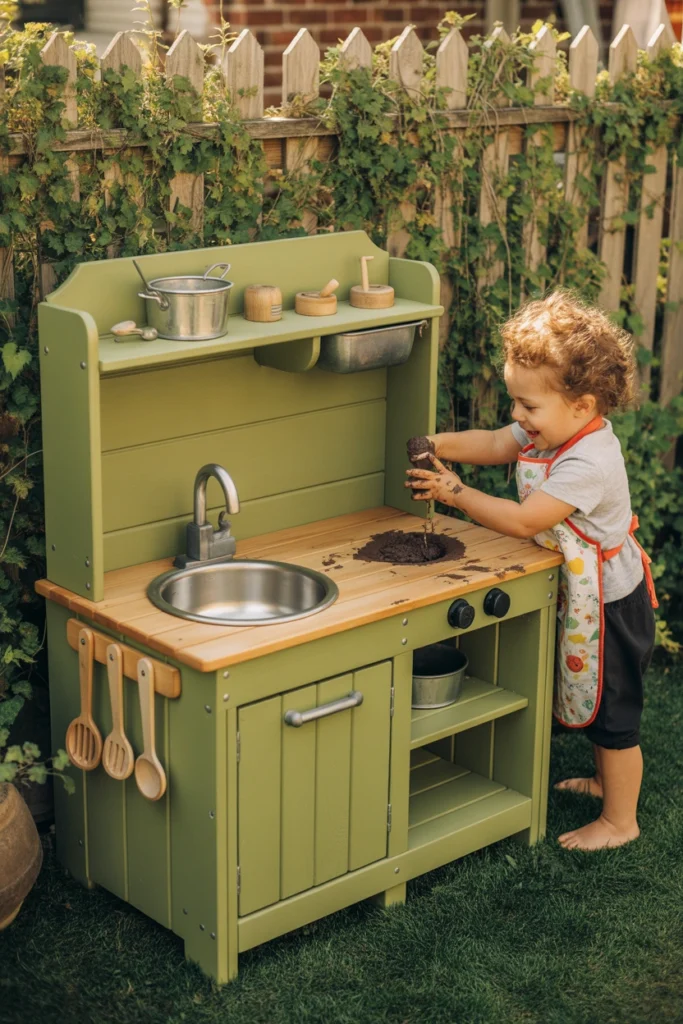 how to build a mud kitchen
