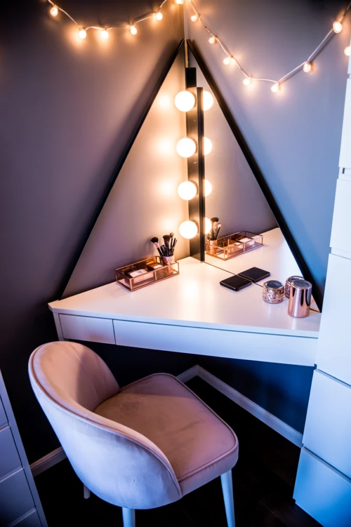 girl vanity ideas for small space