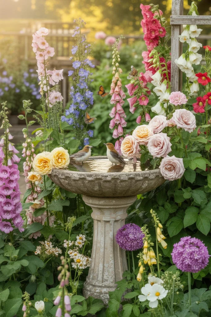 bird bath garden ideas