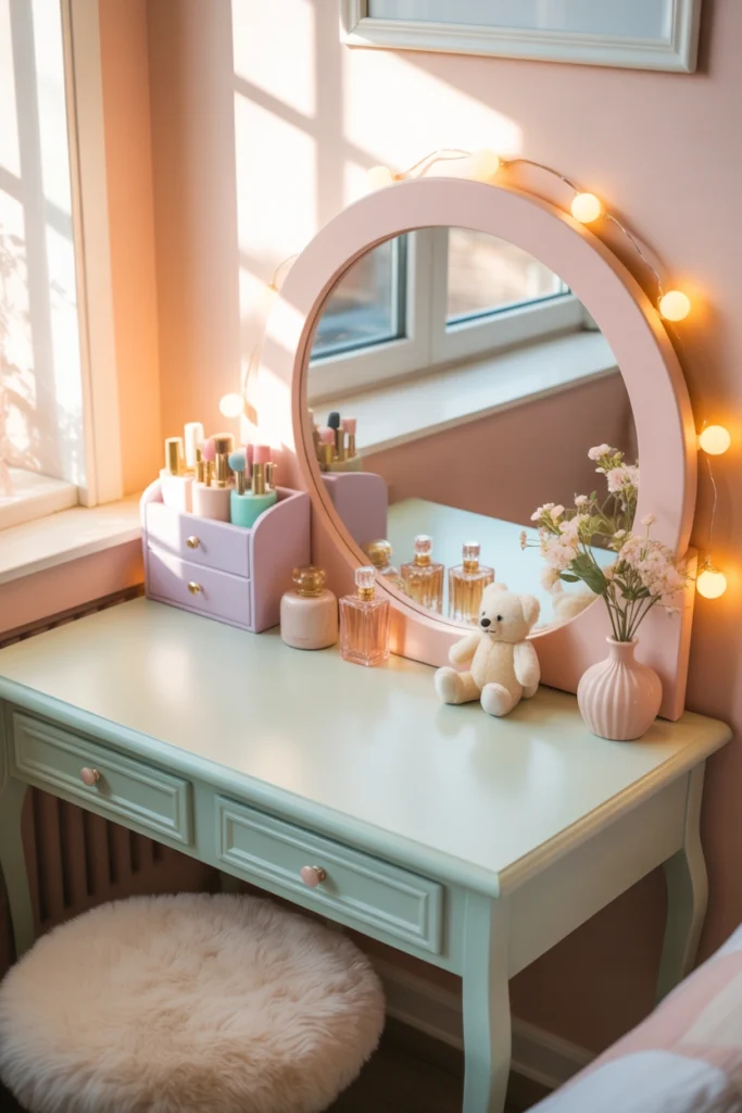 girl vanity ideas for small space