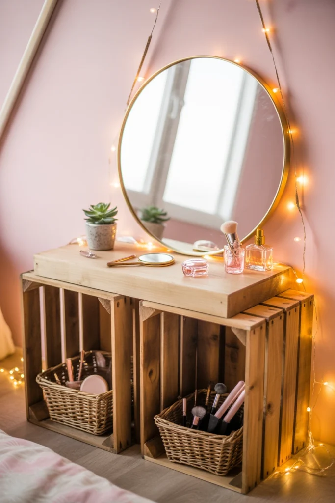 girl vanity ideas for small space