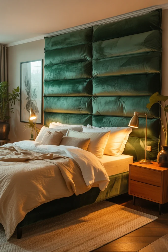modern velvet headboards