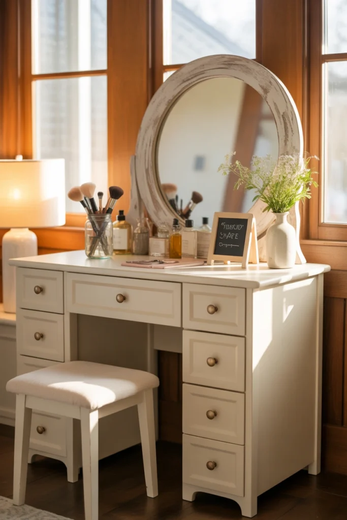 girl vanity ideas for small space