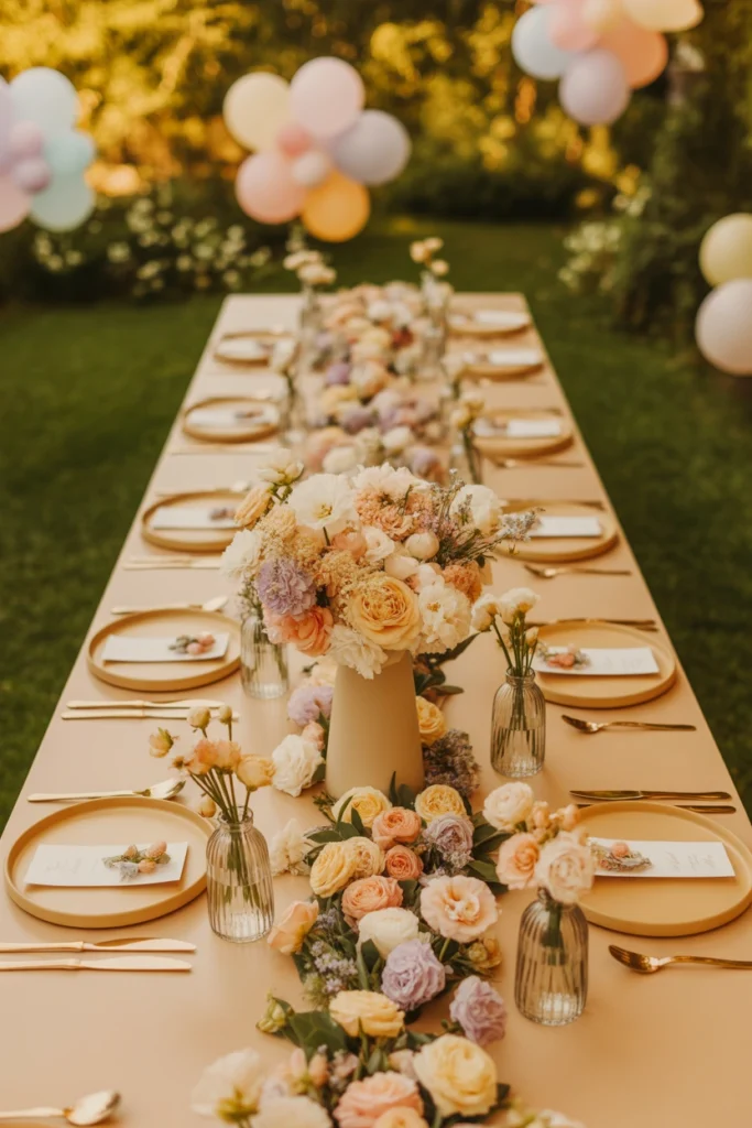 garden birthday party for baby girl