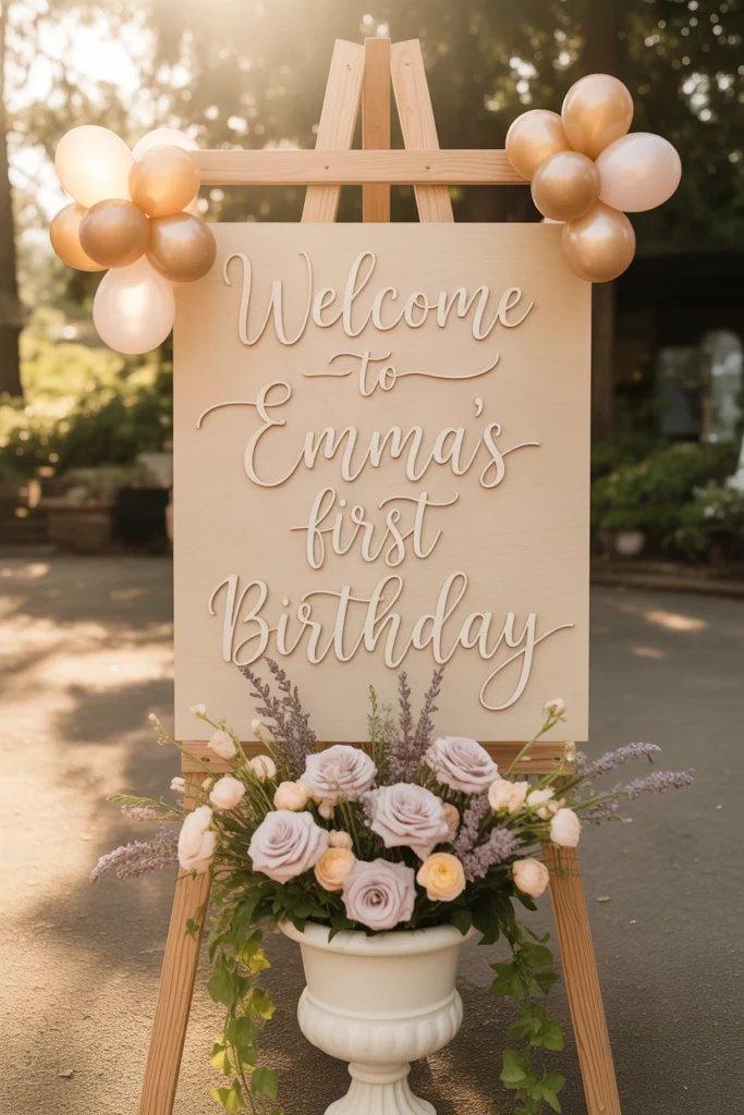 garden birthday party for baby girl