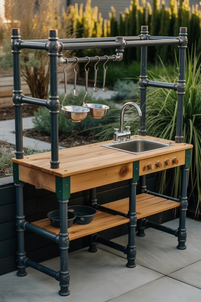 how to build a mud kitchen