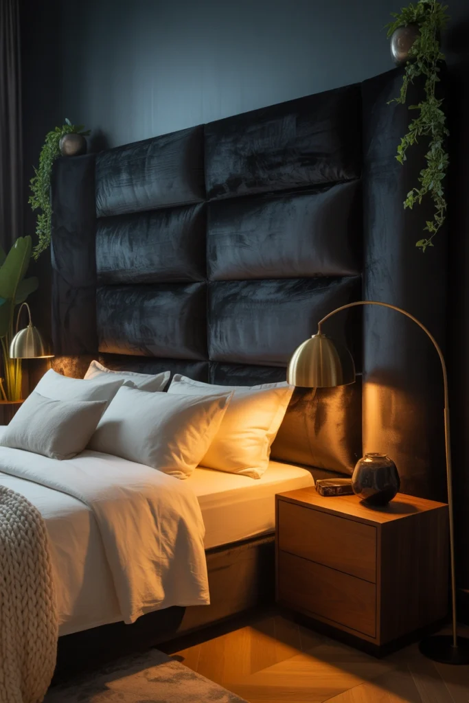 modern velvet headboards