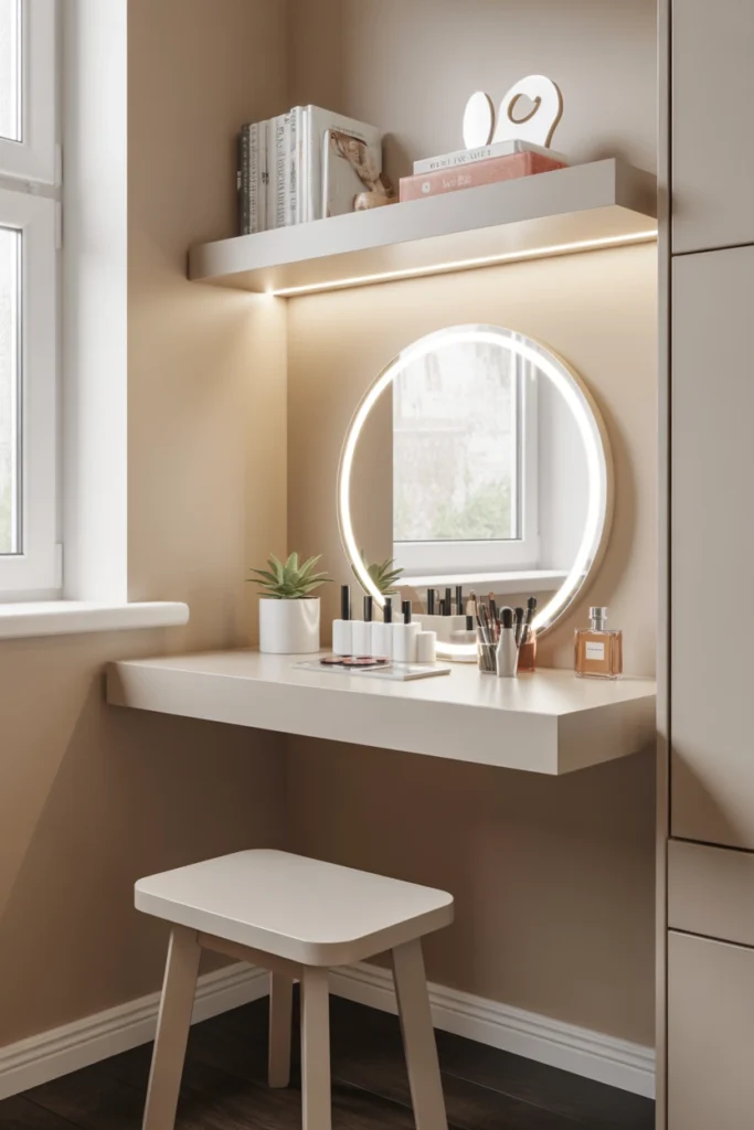girl vanity ideas for small space