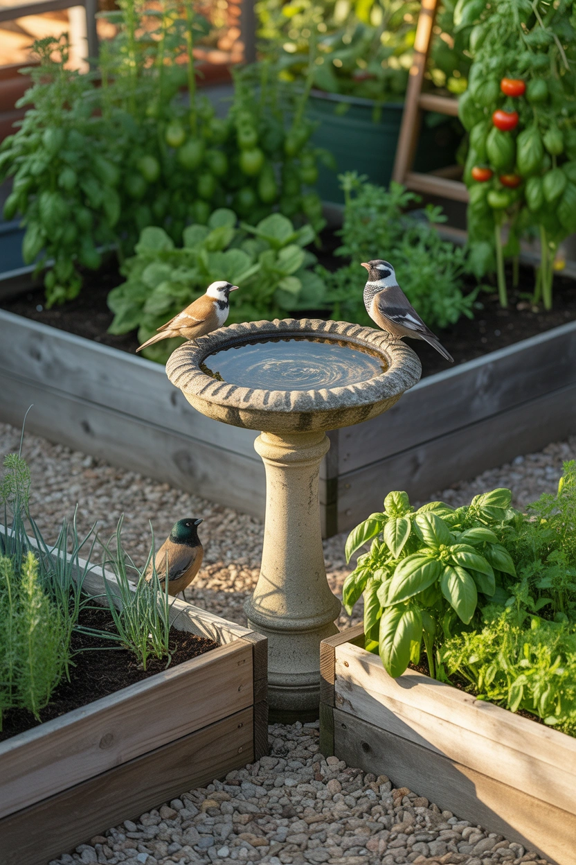 bird bath garden ideas