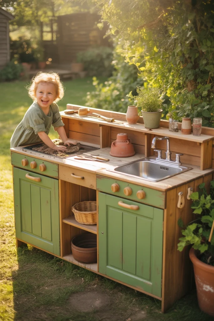 how to build a mud kitchen