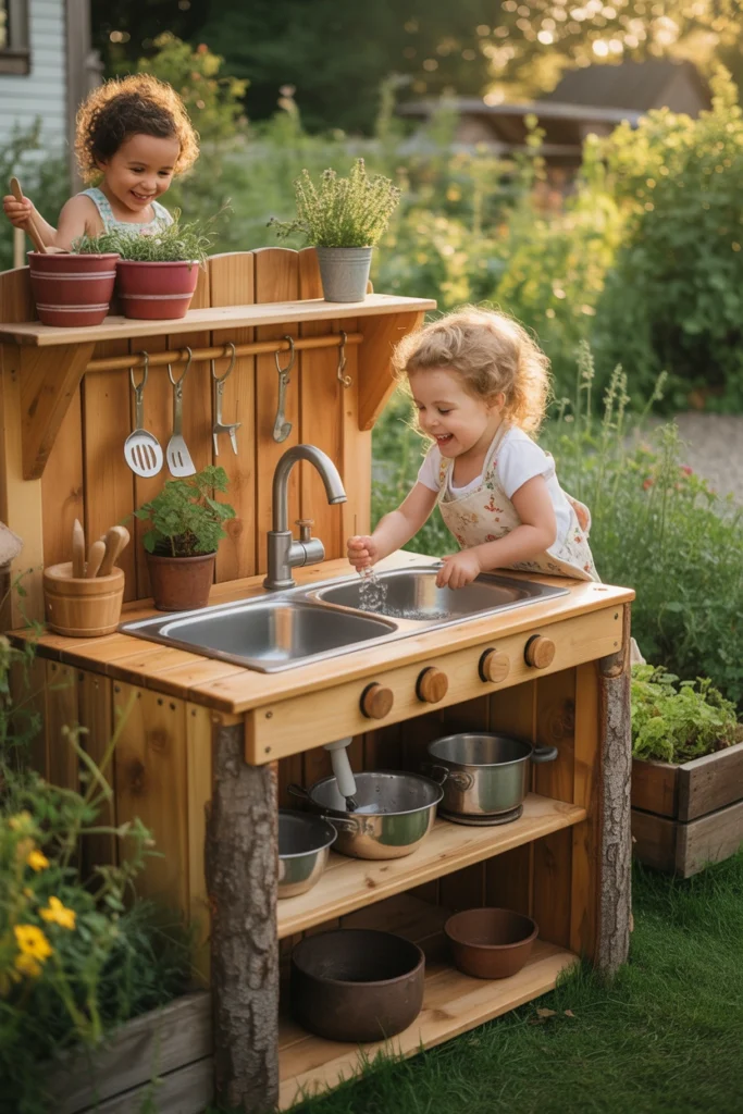 how to build a mud kitchen
