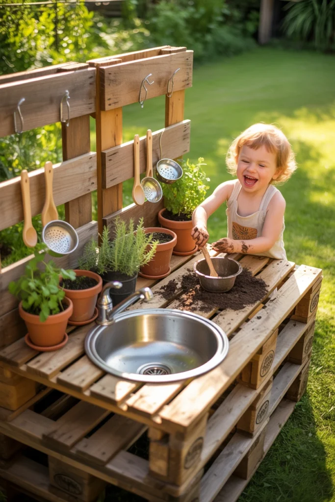 how to build a mud kitchen