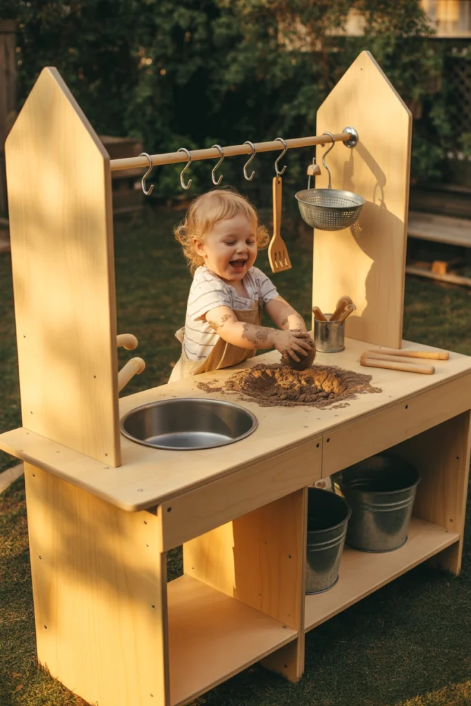 how to build a mud kitchen