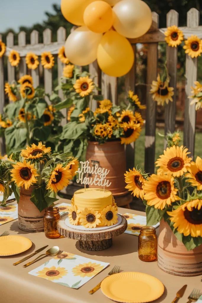 garden birthday party for baby girl
